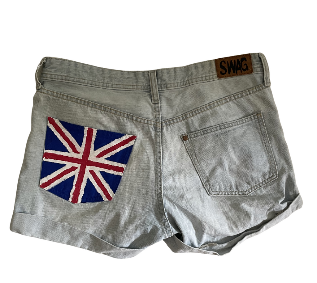 Union Jack Hand-Painted Shorts